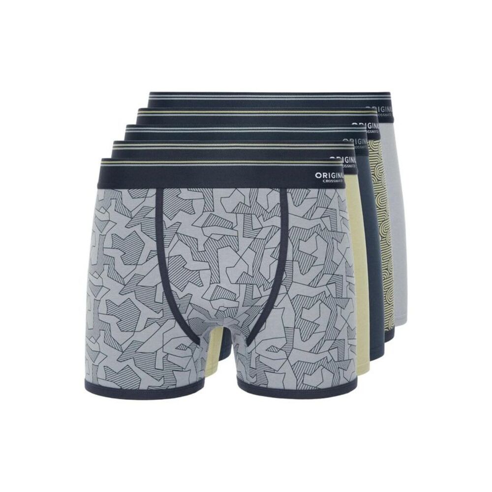 Crosshatch Mens Spherigon Boxer Shorts (Pack of 5) / Green/Blue